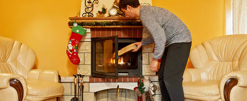 Rusted Metal Fireplace Restoration in Allen Park, Michigan
