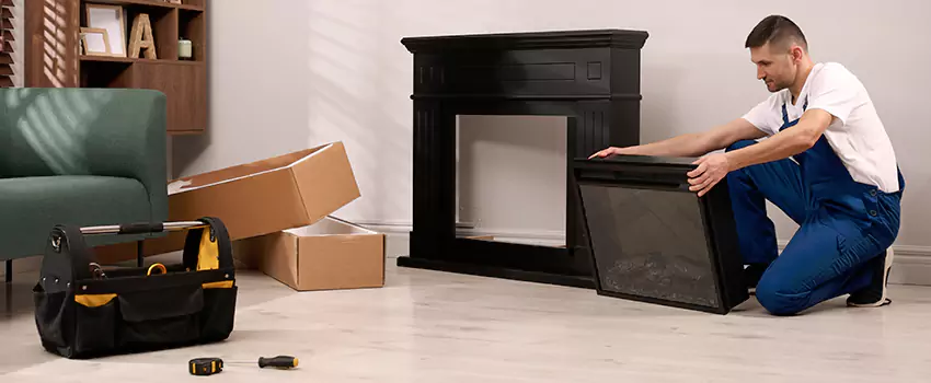 Old Rusted Metal Fireplace Repair And Replacement in Allen Park, MI